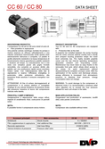 Datasheet DVP CC 80 Datasheet DVP CC 80
