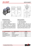 Datasheet DVP ZA 200P Datasheet DVP ZA 200P