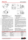Datasheet PA 315