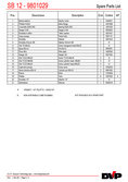 Spare parts DVP SB 12